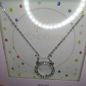 5/$10 Silver necklace with Circle Pendant
